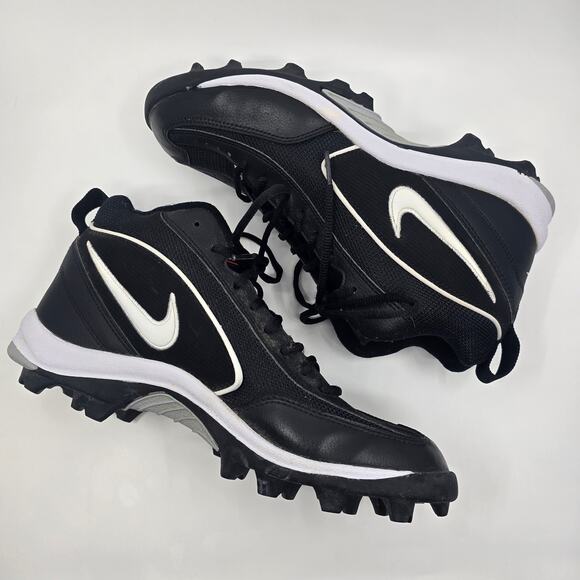 Nike Black White Land Shark Football Cleats Sneakers Mens Size US 10 UK 9 EU 44 main image 5
